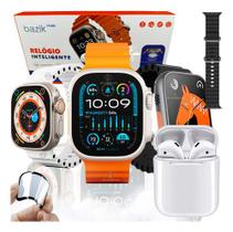 Relogio Smartwatch Inteligente Ultra 9 Max W72 PRO Para Samsung iPhone Watch Ultra 49mm Lançamento 2024 + Acessórios e Fone