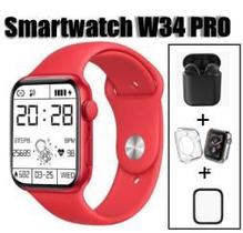 Relogio Smartwatch Inteligente W34 PRO + FONE i12