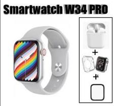 Relogio Smartwatch Inteligente W34 PRO + FONE i12