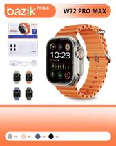 Relógio Smartwatch Inteligente W72 PMax Pulseira Oceano