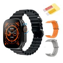 Relogio Smartwatch Iwo W68 Plus Ultra Faz Recebe Chamadas Gps Nfc Baixa foto + Mostradores Relogio Smartwatch Iwo W68 Plus Ultra Faz Recebe Chamadas Gps Nfc Baixa foto + Mostradores