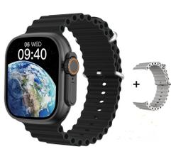 Relogio Smartwatch Iwo W68 Ultra Plus Faz Recebe Chamadas Gps Nfc Baixa foto + Mostradores