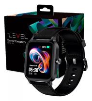 Relógio Smartwatch Level Lvw-10 Tela 1.83 Preto Couro