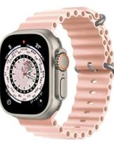 Relógio Smartwatch Masculino Feminino Duas Pulseiras Hw68 Ultra Series 8 Cor Da Caixa Laranja Relógio Smartwatch Masculino Feminino Duas Pulseiras Hw68 Ultra Series 8 Cor Da Caixa Laranja