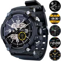 Relógio Smartwatch Masculino Shock Lokmat Militar Two Preto