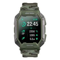 Relogio Smartwatch Mormaii Force Full Display, Bluetooth, 5ATM, Touch, Verde Camuflado MOFORCEAB/8V