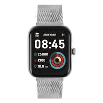 Relógio Smartwatch Mormaii Life Ultra Ref: Molifeuao/7k Prateado Milanese