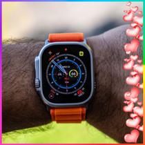 Relógio Smartwatch Para Namorado W-09 Tela Infinita Foto De Fundo Ultra 9 Nota Fiscal