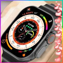 Relogio Smartwatch Presente de Namoro Feminino Preto Ultra 9 Whatsapp Facebook Ligação Original