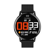 Relógio Smartwatch Redondo Malha de Aço Preto - Mondaine