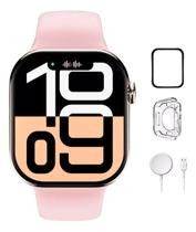 Relógio Smartwatch S10 Pro Serie 10 Rosa Nfc Chatgpt Gps Original Troca Foto de Fundo, Notificações de Rede Social Origi