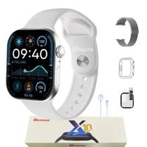 Relógio Smartwatch S10 Series 10 Prata Masculino Feminino Pulseira Metal e Película Lançamento 2025 Microwear
