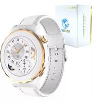 Relogio smartwatch s38 mini feminimo prova d'agua dourado - khostar