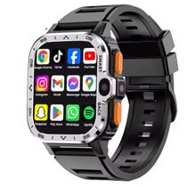 Relógio Smartwatch S8 Ultra 4G Celular Integrado, Dupla Câmera, Wi-Fi e GPS