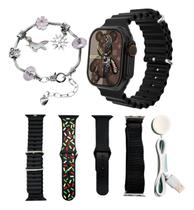 Relogio Smartwatch Series 9 Mini AMOLED 5 Pulseira 41mm GPS NFC Mult-Funções Facebbok Instagram