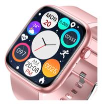 Relógio Smartwatch SW8 Rosa - 2 Pulseiras - Compatível com iPhone, Android e Xiaomi