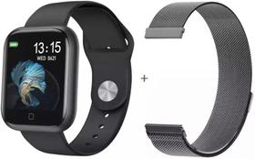 Relógio Smartwatch T80/P70 sport Pulseira Milanese + Pulseira Extra
