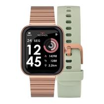 Relógio Smartwatch Technos Connect MAX Rose e Verde - TMAXAJ/C7T