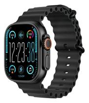 Relógio Smartwatch Ultra 10 Plus Nfe Lisa 2 Pulseiras Preto Laranja Relógio Smartwatch Ultra 10 Plus Nfe Lisa 2 Pulseiras Preto Laranja