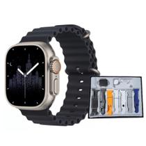 Relogio Smartwatch Ultra 2 Com 7 Pulseiras Faz Recebe Chamadas Baixa Foto + Mostradores - Ultra2