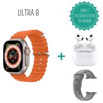 Relógio Smartwatch Ultra 8 2024 C/ duas Pulseiras + Fone de ouvido bluetooth