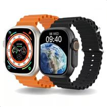 Relogio Smartwatch Ultra3 49mm Whats Gps Nfc Assistente Voz 2 pulseiras