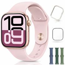 Relógio Smartwatch W10 Mini 42mm ChatGPT NFC Tela Amoled Lançamento Microwear Unissex Pulso Fino Responde Whatsapp Conecta Bluetooth Android iOS