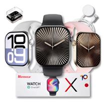 Relógio Smartwatch W10 Pro Preto + Pulseira Extra Amoled Chatgpt A Prova D'gua Masculino e Feminino Envio Imediato Nota