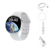 Relógio Smartwatch W28 Pro Redondo Feminino E Masculino Preto Rosa e Branco