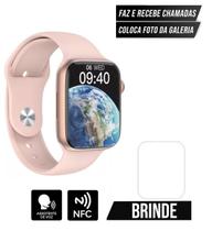 Relógio Smartwatch W29 Troca Foto Watch 9 Pro 45mm c/ Nfc Rose