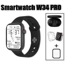 Relogio smartwatch w34 pro + pelicula + case + fone ardots