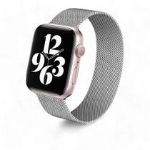 Relógio Smartwatch W34s Rosê Gold Com Pulseira De Aço Removível Monitor Cardiaco Cor:prata Relógio Smartwatch W34s Rosê Gold Com Pulseira De Aço Removível Monitor Cardiaco Cor:prata