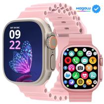 Relógio Smartwatch Watch 8 Ultra mini 2 Pulseiras Lançamento Nfc inteligente Bussola Gps monitor de saúde esportivo assistente de voz