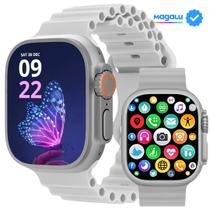 Relógio Smartwatch Watch 8 Ultra mini 2 Pulseiras Lançamento Nfc inteligente Bussola Gps monitor de saúde esportivo assistente de voz