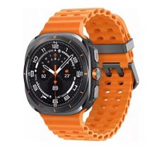 Relogio Smartwatch Watch Ultra W7 Super Amoled 47mm Preto Pulseira Laranja