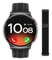 Relogio Smartwatch Xiaomi, Haylou Solar Lite 2 Black Piano A prova Dágua, android e iOs Com Pulseira de Aço Milanese Extra