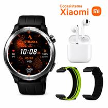 Relogio Smartwatch Xiaomi Haylou Solar Neo A Prova Dagua Com Fone Tws Sem fio I12 Bluetooth e 2 Pulseiras Extra