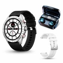Relógio Smartwatch XIaomi, Haylou Solar Pro Amoled A Prova Dagua cor Silver, Com Certificação Militar, Pulseira Extra Fone M10 Tws Sem fio de Brinde Relógio Smartwatch XIaomi, Haylou Solar Pro Amoled A Prova Dagua cor Silver, Com Certificação Militar, Pulseira Extra Fone M10 Tws Sem fio de Brinde