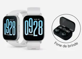 Relogio Smartwatch Xiaomi Watch 5 Active A Prova Dagua Original Alexa Integrada, sicroniza com STRAVA E Brinde Fone Tws M10 Sem Fio