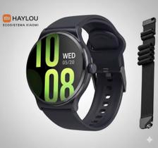 Relogio Smartwatch XiaomiHaylou Solar Lite A Prova Dagua IOS e Android Masculino e Feminino Sicroniza Com Strava Pulseira Extra