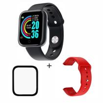 Relógio Smartwatch Y68 D20 Android iOS Bluetooth Com Pulseira Silicone E Pelicula Protetora