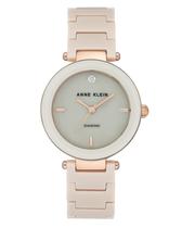 Relógio social Anne Klein AK1018RGTN Pulseira de cerâmica bronzeada Relógio social Anne Klein AK1018RGTN Pulseira de cerâmica bronzeada