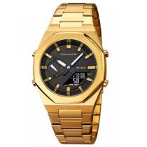 Relógio Social Esportivo Aço Inoxídável Dourado Relógio Social Esportivo Aço Inoxídável Dourado
