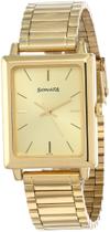 Relógio Sonata com mostrador dourado analógico para homens 7078YM02