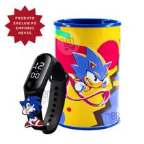 Relógio Sonic Digital Led Infantil Unissex Desenho