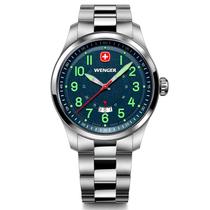 Relógio Suíço Wenger Terragraph Prata Mostrador Azul 01.0541.123