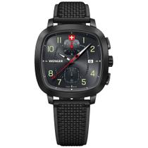 Relógio Suíço Wenger Vintage Sportchrono Preto 01.1933.114 Relógio Suíço Wenger Vintage Sportchrono Preto 01.1933.114