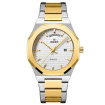 Relógio SWISH Masculino Ouro Quadrado à Prova D' água