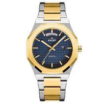 Relógio SWISH Masculino Ouro Quadrado à Prova D' água