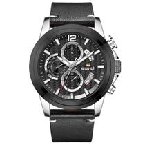 Relógio SWISH Masculino Pvd Revestido Minuto Data Automática